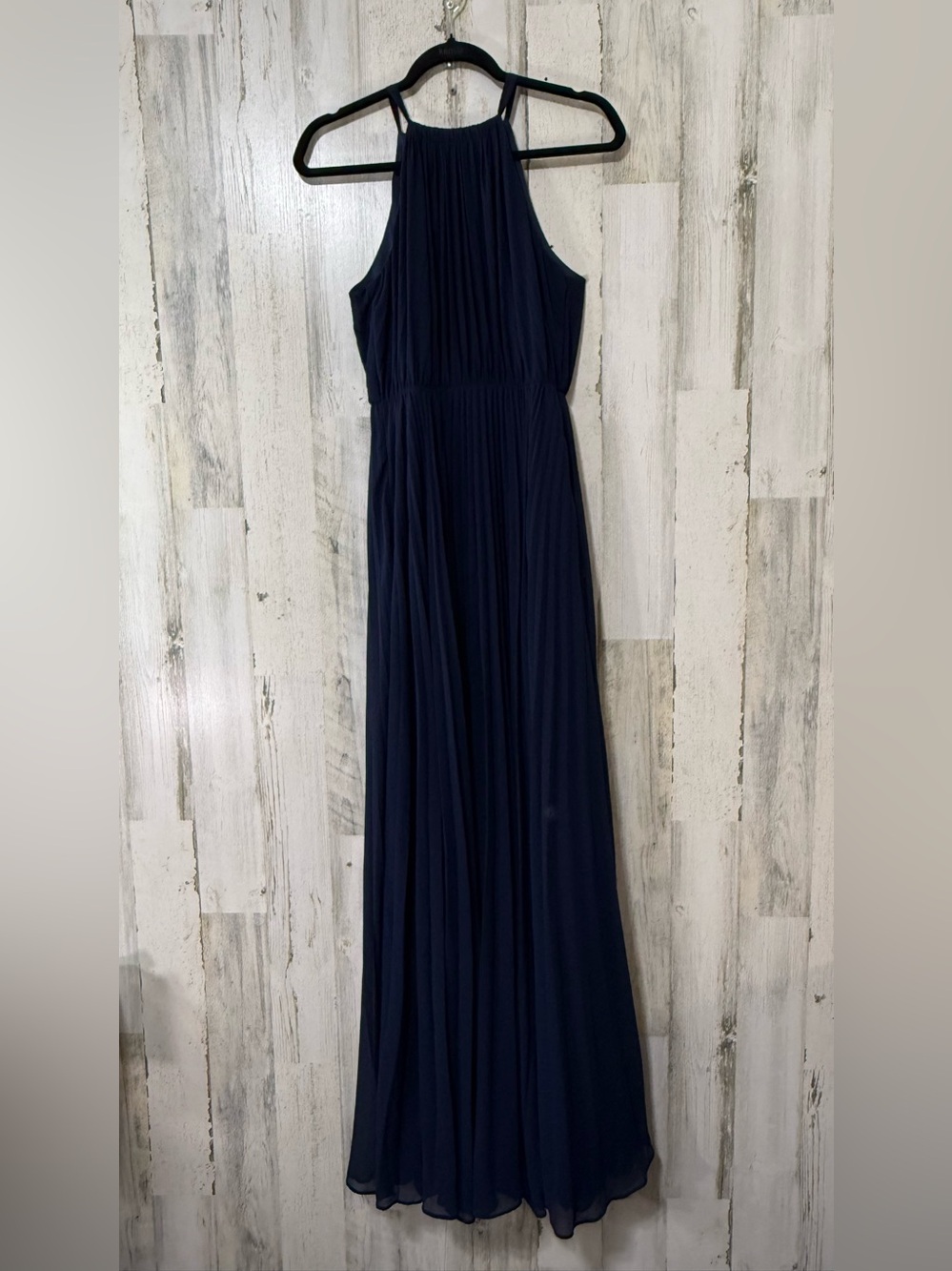 Formal Gown Halter Pleated Prom Evening Gown